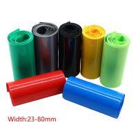 2/5m Width 23 ~ 80mm 18650 Lithium Battery Heat Shrink Tube Li-ion Wrap Cover Skin PVC Shrinkable Film Sleeves Insulation Sheath Electrical Circuitry