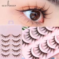 2/5 Pairs Manga Lashes Cos Dance Performance Eyelash Handmade Eyelashes Female Japanese 3D Natural Faux Mink Lash Extension