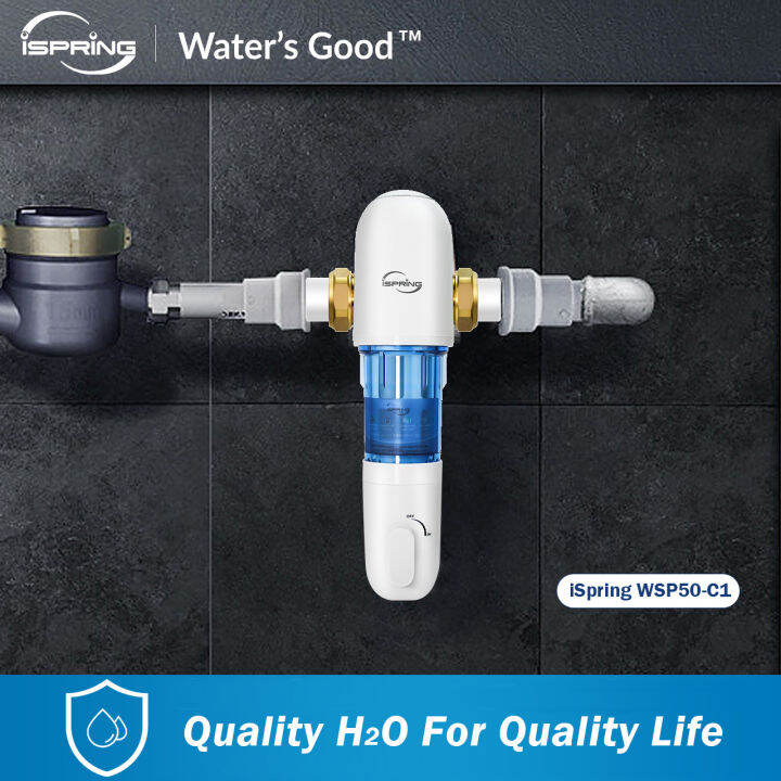 iSpring WSP50C7 Reusable Spin Down Sediment Water Filter 40 Micron