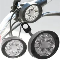 BGUVS ไฟหน้า LED 6ดวงสำหรับรถสกู๊ตเตอร์ E-Bike กันน้ำไฟ LED 6ดวงสปอตไลท์รถจักรยานยนต์กระจกมองหลังติดตั้งไฟหน้าจักรยานไฟฟ้า