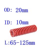 แม่พิมพ์สปริงโหลดสปริงขนาดกลางสีแดง1ชิ้นเส้นผ่าศูนย์กลางด้านนอก20มม. ความยาว10มม. 65-125มม.