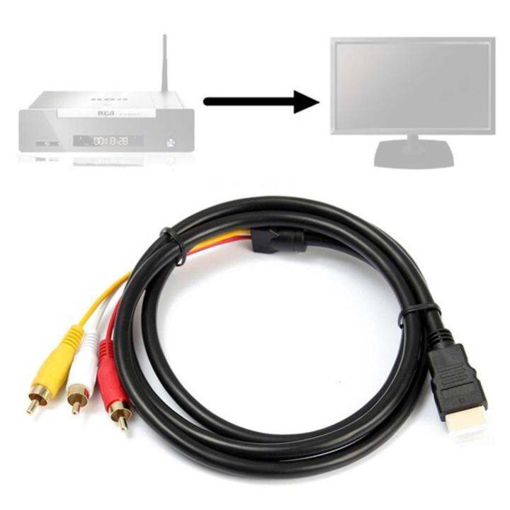 HDMI To AV HDMI To 3RCA Red Yellow White Difference Cable 3RCA Audio TO Video HDMI Y5Y4 Lazada