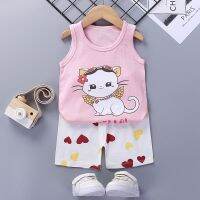 【CC】 Children Clothing Set Sleeveless Boys  amp; Shorts Pants Infant Baby Age 0-5Years