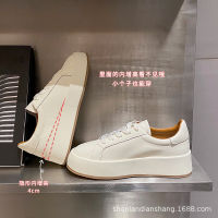 Spot parcel post Height Increasing Insole Leather White Shoes 2023 New Spring All-Match Super Hot Platform Sneakers ins Trendy Sports Casual Shoes