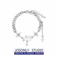 [White Cloud Series] Cloud Star Zircon Tassel Bracelet Womens Summer Temperament High-end Hand Accessories 2022 New Style