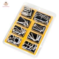 【welcomehome】8PCS Metal Wire Puzzle IQ Mind Brain Teaser Puzzles Game