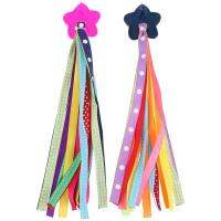 2023 NEW 1 Pair Colorful Kids Bike Handlebar Hanging Ribbon Bicycle Grips Tassels Accessories For Decor (As Shown)