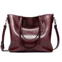 Women Handbag PU Leather Solid Color Bag Big Capacity Travel Ladies Girls Casual