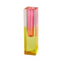 Modern Rainbow Color Bud Vase Tabletop Glass Vases Luxury Decorative Acrylic Crystal Nordic Room Decoration Home