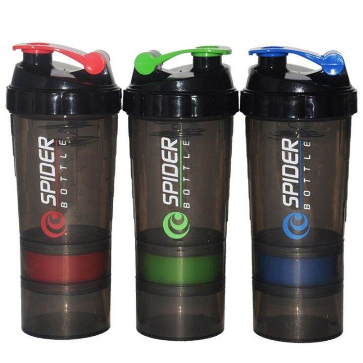【Ready Stock】 3 In 1 Shaker Bottle Milkshake Protein Powder Mixer