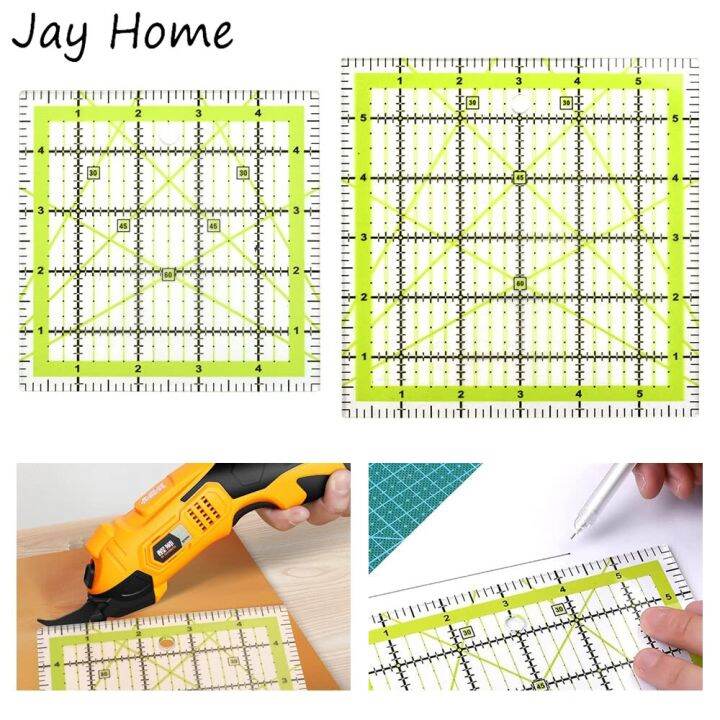 4.5/6 Inch Acrylic Quilter Rulers Transparent Sewing Ruler Square