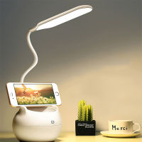 Table Lamp USB Rechargeable Student Dormitory Desk Lamp Eye Protection Bedroom Reading Learning Desk Light Brightness Adjustable