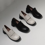 Giày loafer nữ mũi vuông đế cao 5 phân Penny Loafer 25 STUDIO