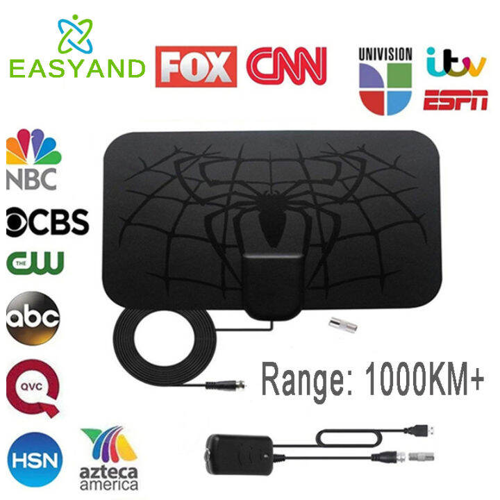HD TV Antenna High Gain TV Antenna Booster Indoor Aerial Flat Design