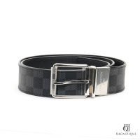 LOUIS VUITTON BELT 100 BLACK DAMIER CANVAS SHW