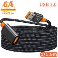 Kabel ekstensi USB 1.5 3.0/1m 6A kabel Data transmisi kecepatan tinggi untuk kamera TV Printer