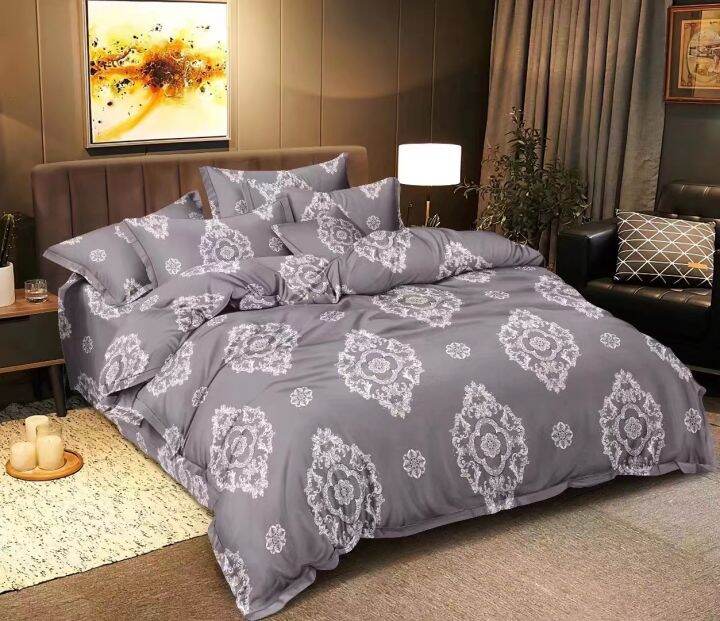 [OLOEY Home Store] Spot Malaysian bed sheet set 4in1 king size bed/2