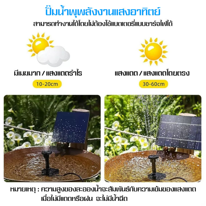 พร้อมส่ง-bangkok-solar-pump-ปั๊มน้ำพุ-น้ำพุพลังเเสงอาทิตย์-น้ำพุโซล่าเซลล์-ตกแต่งสวน-fountain-solar-water-น้ำพุพลังงานแสงอาทิตย์-ปั๊มน้ำโซลาเซล-น้ำพุพลังโซล่า-น้ำพุโซล่าเซลในบ่อปลาใหญ่-น้ำพุในบ่อปลา-อ