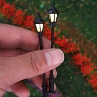 Miniature Street Lamp Model 12V Railway Lights Diorama Kits For Diy Sand Table Garden Scene Layout Materials 6Pcs/Lot