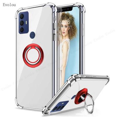 Transparent Soft Silicone Shockproof Case For TCL 305 306 30 SE Cases Magnetic Ring Holder Stand Phone Cover For TCL 30E Fundas