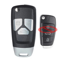 Keyecu 8P0 837 220 E, 8P0 837 220g, NBG009272T 3ปุ่ม315MHz ชิป ID48อัพเกรด flip REMOTE Key FOB สำหรับ Audi A3 TT