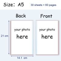 สมุด A6 A5สมุดโน๊ตพิมพ์ภาพ3d โน้ตแบบปรับแต่งลายรูปภาพได้เองรูปส่วนตัวหนังสือขนาดเล็กแบบทำมือ