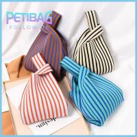 PETIBAG ของใหม่ กระเป๋าสะพายไหล่แบบสั้น การออกแบบเฉพาะ ถุงช้อปปิ้งถุง กระเป๋าโท้ท งานทำมือ กระเป๋าถือแบบถัก กระเป๋าข้อมือปม