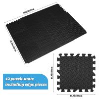 12 Pack Exercise Mat,Eva Foam Gym Mat,Flooring Mats for Gym Equipment,Exercising,Yoga,Camping,Kids,Playroom