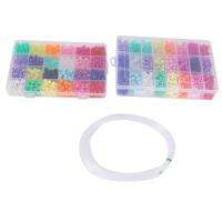 Beads, 1,900 Pcs 9Mm Beads Set In 24 Colors With Elastic String For celet Jewelry Making