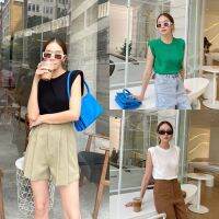 MOCA KNIT TOP ?(350฿ฟรีส่ง) เสื้อแขนกุดผ้านิต เสริมบ่า งานนำเข้าของทางร้าน  เป็นBasic item ที่ควรมีติดตู้ everyday