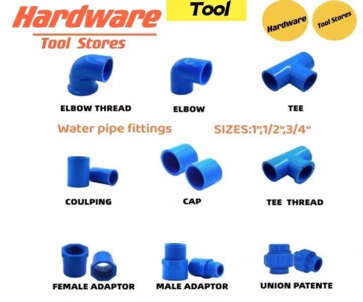 PVC Blue Water Pipe Fittings Wholesale Elbow,Tee,Plug,Male Female