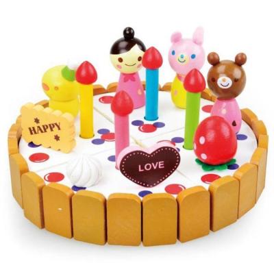 Birthday Party Cake Playset Cutting Food Birthday Cake Toys Learning Educational Montessori Pretend Play Tea Party Toys with Candles for Childrens Day Gift gifts