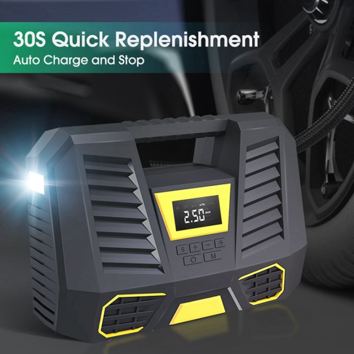 tire-inflator-quick-car-air-pump-150psi-with-led-flashlight-screen-for-car-bicycles