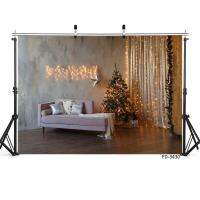 AMerry Christmas Tree Light String Bed พื้นไม้ฉากหลัง Decor ทารกแรกเกิดการถ่ายภาพพื้นหลัง Photocall Photo Studio PropsM