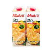 Malee Pasteurized Sai Num Peun 1 L x 2 Boxes. มาลี น้ำส้มสายน้ำผึ้ง 100% พาสเจอร์ไรซ์ 1 ลิตร x 2 กล่อง