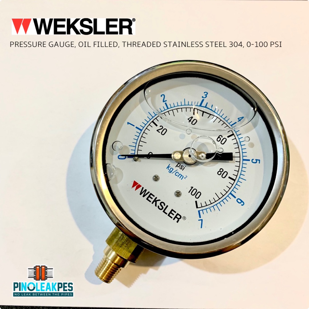 Details about   WEKSLER BA13XCD4LW  PRESSURE GAUGE 0-100PSI NEW IN BOX * 