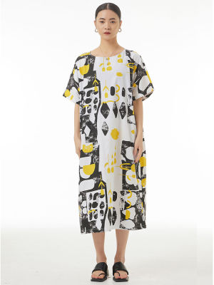 XITAO Dress Women Print Casual Dress