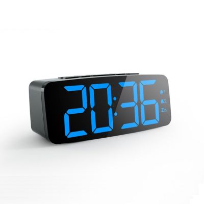 【✆New✆】 gefengjuan เตือนนาฬิกาแอลอีดีไฟฟ้าโต๊ะดิจิตอลนาฬิกาปลุกเรืองแสงนอนหลับอย่างเงียบระบบเตือนภัยแบบดูอัลห้องนอน