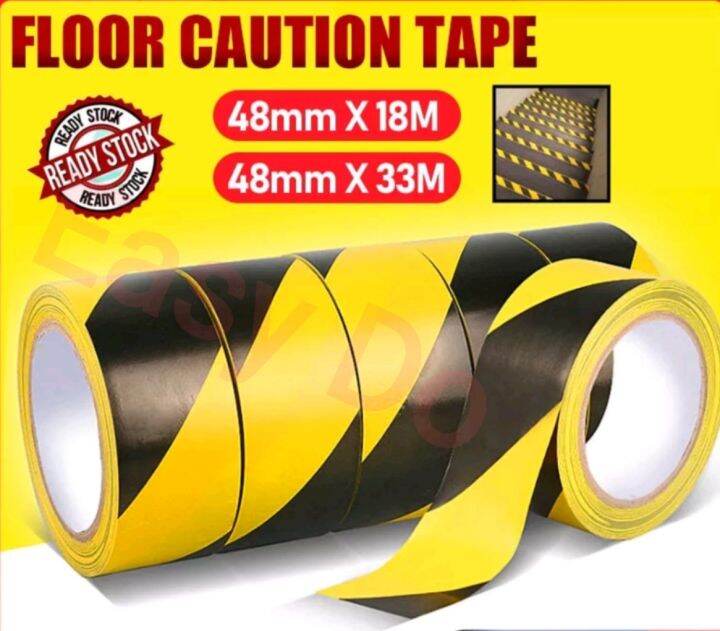 48mm X 33m Floor Tape Floor Safety Caution Warning Tape PVC Vinyl Floor