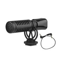 Mini Cardioid Condenser Mic with Shock Mount Windscreen Type-C/3.5mm TRS Plug for Smartphone Vlog Live Streaming Video Recording