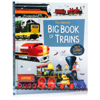 Usborne produces big book of big trains original English picture book train atlas hardcover childrens Popular Science Encyclopedia cognitive picture book with folding pages