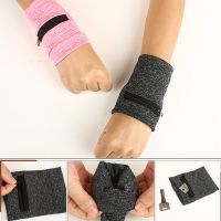Unisex Running Hand Storage Bag Protector Zipper Sweat Band Wrist Support Wristband Sweatband Wrist Wallet