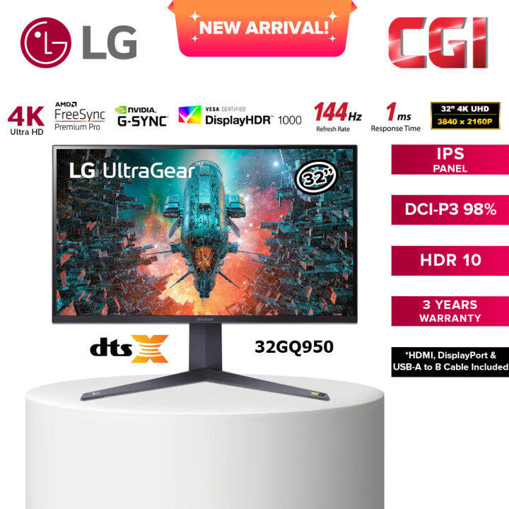 LG 32''32GQ950 UltraGear™ UHD 4K Nano IPS With ATW 1ms 144Hz HDR 1000 ...