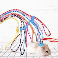 【LZ】 Pet Cage Leash Adjustable Pet Hamster Leash Harness Rope Gerbil Cotton Rope Traction Collar for Hamster Rabbit Outdoor Product