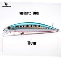 【cw】30g minnow jerkbait fishing lure wobblers rattle sound shallow diving crankbait fake bait for fishing 【hot】