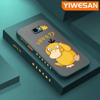 YIWESAN เคสสำหรับ Samsung Galaxy J4 2018 J4บวก2018 J4,เคสมีน้ำค้างแข็งโปร่งใสลายการ์ตูน Psyduck แข็งขอบสี่เหลี่ยมด้านข้างมีลวดลายกล้องปลอกซิลิโคนเคสนิ่มป้องกันการกระแทก