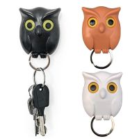 ﺴ 1PCS Owl shape wall hook Key Holder wall sticker Keep Keychains Key Hanger Hooks Wall Hanging Hook for kitchen Home Adhesive