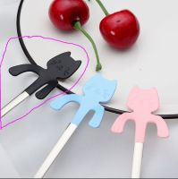 Cute Kitten Kitty Cat Fruit Fork Big Dinner Spoon Small Coffee Stirring Spoon Ice Tea Dessert Scoop Tableware Stainless Steel