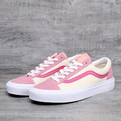 [HOT]✅Original Van* Low Collar Printed Cherry Blossom Sweet Color Summer Fashion Women Sports Sneakers Canvas Shoes