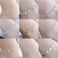 【CW】♙♙ஐ  Sterling Color Anklets Foot Leg Chain Tassel Charms Beach Accessories Jewelry Female